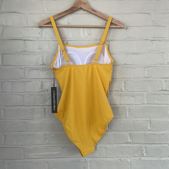 Catherine Malandrino Women’s Yellow One Piece Bathing Suit - Picture 3 of 5